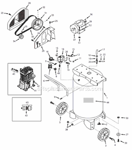 Page A Diagram and Parts List for TC261400 2002 Campbell Hausfeld Compressor